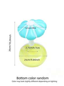 1pc Dual-Color Mushroom Shaped Floating Cup Holder, PVC Inflatable Water Floating Beverage Cup Pad, Suitable For Pool, Lake, Boat, Beach Party, Can Hold Cans, Bottled Drinks Or Coffee Mugs, Fun Pool Accessory - Mushroom Umbrella - View 6