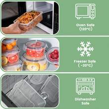 24Pcs Airtight Stackable Food Storage Containers Set, Proof Plastic Meal Prep Bento Lunch Box For Fridge Freezer Microwave Home Kitchen - 24-piece Set - View 4