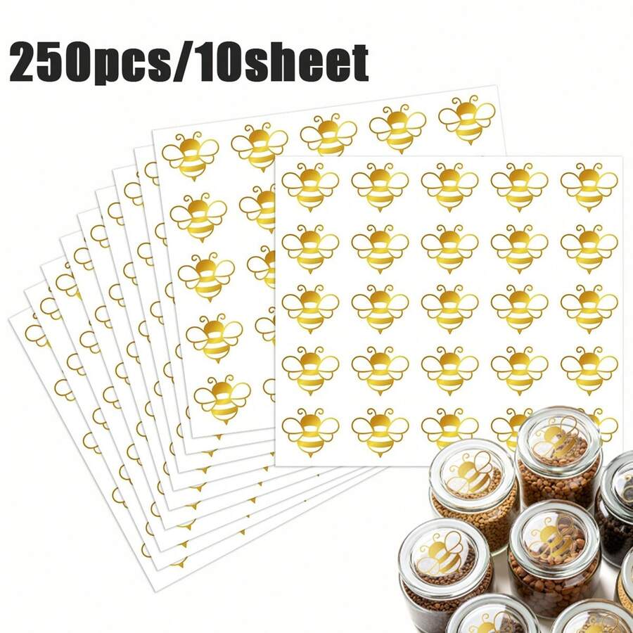 250 pièces/10 feuilles Autocollants abeille dorée 10 feuilles Étiquettes abeille convenant aux petites entreprises Autocollants de scellage minimalistes de mode auto-adhésifs Étiquettes pour scellage d'enveloppe Cadeaux de fête Étiquettes adhésives Autocollants décoratifs convenant aux mariages Fêtes de douche Fêtes de révélation de genre et Rassemblements et Emballage de cadeaux d'anniversaire, Autocollants de scellage de cadeaux colorés Autocollants décoratifs Petites abeilles décoratives Décorations de remise de diplômes Cadeaux de demoiselle d'honneur Cadeaux de Pâques Autocollants de mariage Décoration de mariage - Dessin animé - Voir 1