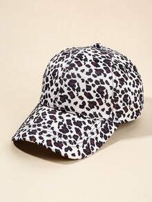 1 pieza Gorra de béisbol ajustable con estampado de leopardo, gorra de béisbol con protección solar para exteriores, estilo primavera/otoño - Leopardo - Ver 5