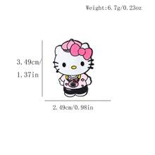 1pc Cute Cartoon Metal Badge Brooch Soft Sweet Cat Alloy Bag Accessory Pin - Multicolor - View 4