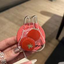 Juego de agarres magnéticos para teléfono con diseño de agitador, soporte acrílico 3D agitador, patrón de corazón/tomate/pastel de fresa con strass, soporte retráctil con imán MagSafe fuerte, accesorio de teléfono con estética linda y dulce - Multicolor - Ver 4