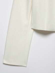 THREADLY Autumn New Women's European And American Style Fashion Minimalist Versatile Short Blazer - Beige - View 5