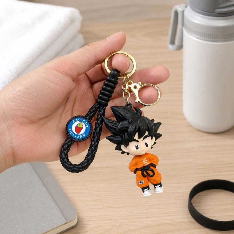 Miniso Dragon Ball Son Goku Keychain, Aesthetic Bag Charm & Accessory For Backpacks, Suitable For School Daily Use And Back To School Gift - Style 2 - View 1