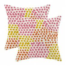 Aqua Teal Cream Polka Dot Pillow Covers 18x18 Inch Set Of 2 Boho Outdoor Decor Throw Pillows For Couch Modern Design Watercolor Aesthetic Decorative Cushion Cases For Home Sofa Bed Decorations - 水藍綠色白色波點圖案 18 吋 x 18 吋(2 件裝) - 查看 1