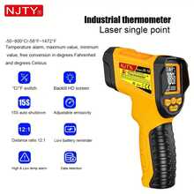NJTY ID-10 Infrared Thermometer Non-Contact Laser Temperature Gun, -50℃ To 800℃, 12:1 D:S Ratio, Adjustable Emissivity, ℃/℉ Switchable Backlit LCD, Suitable For Cooking, Grilling And Industrial Use - Multicolor - View 10