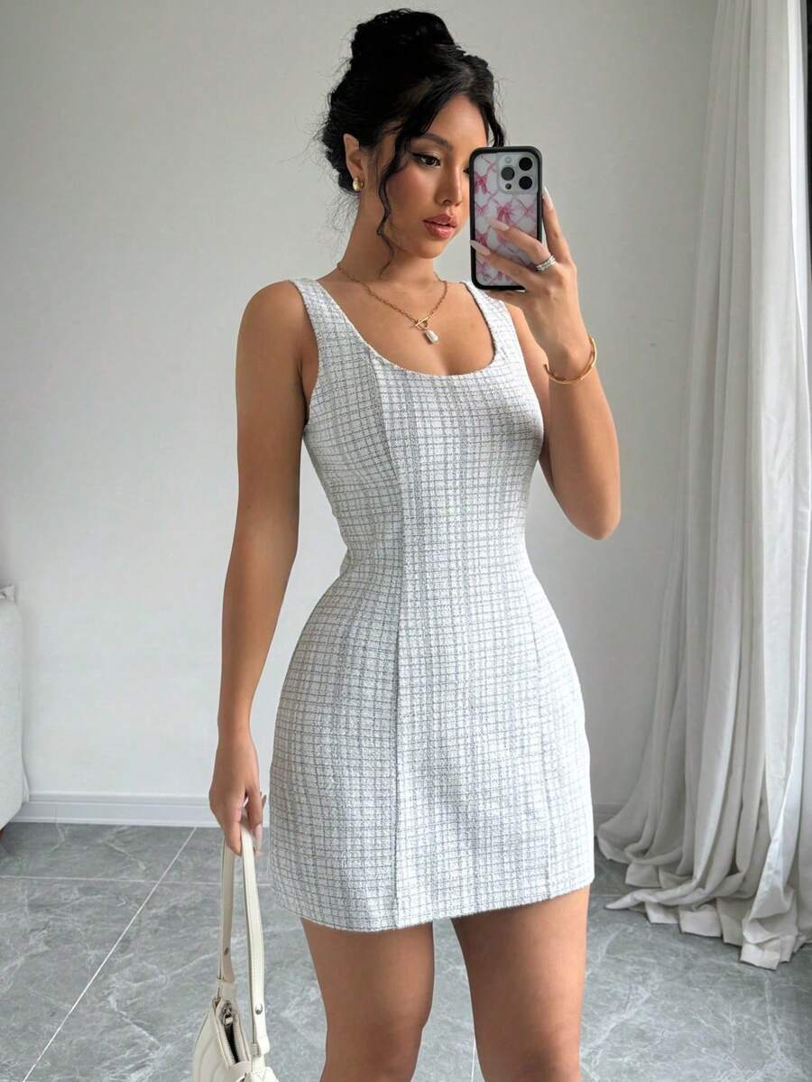 Women Midi Dresses - Apricot - View 1