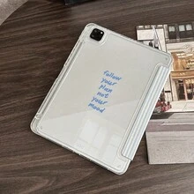 1個 水彩水母勵志語錄條紋平板保護殼，相容於 iPad 第10代 10.9吋 2022 智慧保護殼/ Air 13(M3 2025)/ Air 11(M3 2025)/ Air 11(M3 2025)/ 11(A16 2025)/相容於 Galaxy Tab S10+/S9/A9，相容於 Galaxy A9/S9/S7/S30+，相容於 Matepad - 彩色 - 查看 5