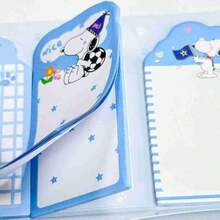 1入 2026新款 Snoopy 黏貼便條紙，適合日常記錄、標記重點與提醒訊息，通用於學習與辦公，開學必備禮物，精緻小禮驚喜小物（隨機款式） - 彩色 - 查看 6