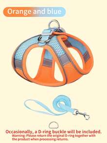 1 Set Universal Pet Breathable Mesh High Visibility Reflective Anti-Escape Harness Leash, Suitable For Dogs & Cats Outdoor Walking, Travel, Daily Use - Multicolor - View 28