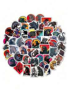 TOHO 50PCS Officially Licensed Classic Monster Movie Waterproof Stickers Vinyl Decals For Laptop Luggage Phone Bottle Skateboard Gift For Friends Family - A - View 3