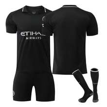 Camisa preta do Manchester City, modelo visitante, sem número, número 2526 + meias