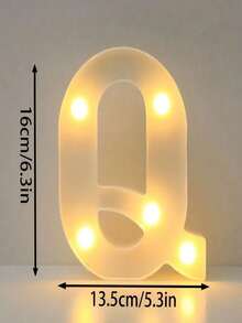 26 Letters LED Light-Up Numbers 0-9, Wedding Birthday Christmas Decoration Night Light, Party Bedroom Use, 16CM Height, Pink (Battery Not Included) - White - View 42