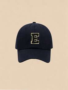 1 Peça Boné de Beisebol Cor Sólida Azul Marinho com 26 Letras A-Z para Meninos/Meninas Pequenos, Boné Snapback Clássico Infantil para Uso Casual Diário, - Azul Marinho 2 - Visão 8