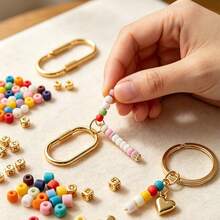 365PC Beads Carabiner Bead Kit Set Ring Key Chain Bar Material For DIY Beaded Bag Charm Keychain Jewelry Making - 365pc - View 4