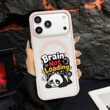 マグネット式黄ばみ防止 | 高級感あふれる2in1アクリルマグネット式スマホケース！スタイリッシュで手触りも良く、実用的な保護機能とマグネット式・耐衝撃設計を融合させた、高級感あふれるケースです。 パンダ 脳のロード中でない 疲れた アニメ風ケース, 17e,家族、恋人、友人、そして子供たちへのプレゼントに最適です。Pixel 9 Pro/16e/9A/Pixel 8 Pro/14 Plus/17/12 Pro/Pixel 8/Pixel 10/Air/16 Pro/14 Pro Max/Pixel 8a 5G/13/17e スマートフォンケースに対応 - ピンク - チェックする 25