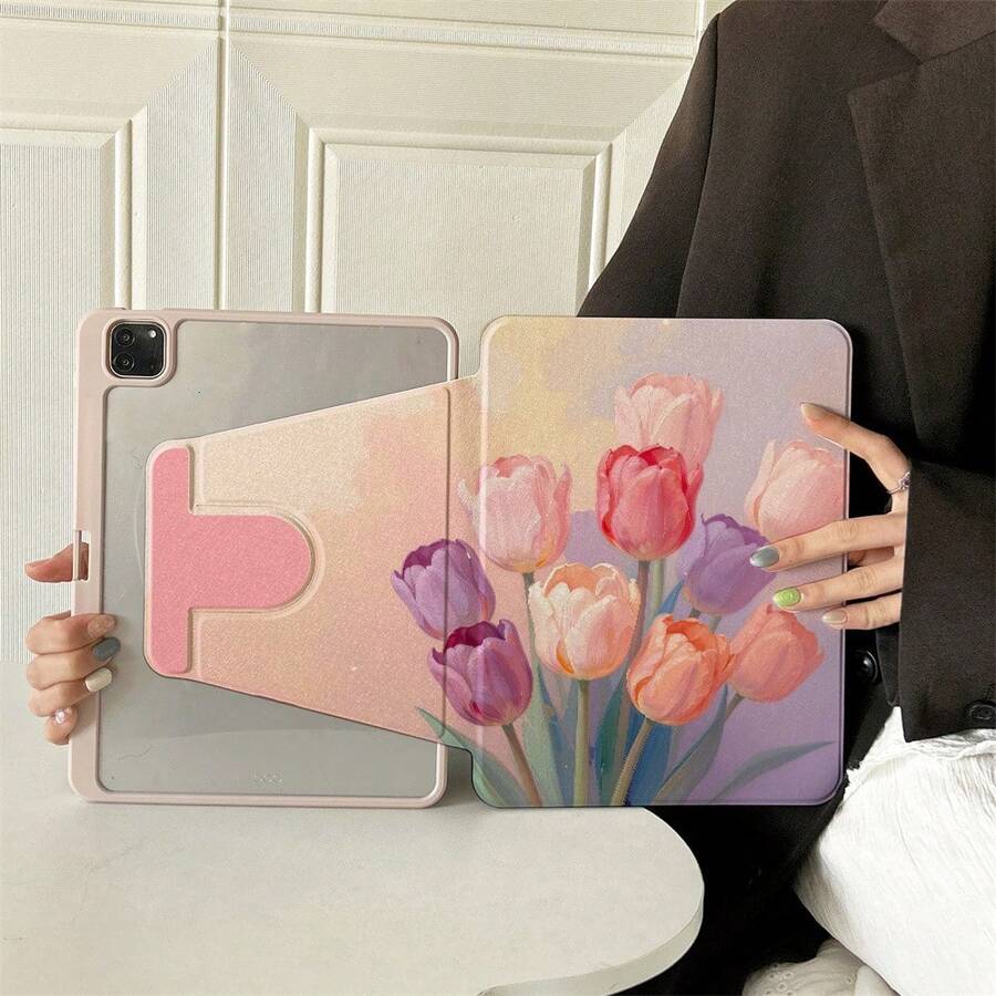 1個書本式支架保護平板電腦保護殼,相容 A16 2025、 Galaxy Tab S9 FE/S8 Plus/S7/S10、Oppo Pad、 Matepad、Vivo Pad、Honor Pad、 Xiaoxin Pad - 彩色 - 查看 1