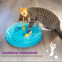 Catstages Tower Of Tracks Cat Toy – 3-Level Track Tower With 6 Balls, Interactive Cat Toy For Indoor Enrichment - Cheese Chase - View 7