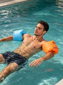 Adult Arm Floats, Inflatable Swimming Arm Floats, Rollable Arm Floats, Includes Air Pump, Swimming Pool Water Sports Party Safety Arm Floats - Multicolor - View 9
