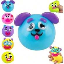 NEW Smushers Squishy-Curiosities Smushers Dog Face Swap Squishy,Soft Slow Rising Stress Relief For Stress & Anxiety Relief, Cute Dog Face Sensory Fidget For For Adults Anxiety Relief - Purple - View 2