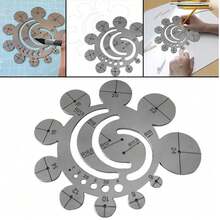CINEYO 1pc/2pcs Stainless Steel Radius Gauge, 11-In-1 Multifunction Circle Template Ruler, Center Arc Finding Tool, Leather Processing, Model Making, Leather Edge & Circle Cutting Template Guide, Protractor, Angle Ruler - AAA - View 8