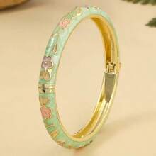 14K Gold Plated Fashionable Casual Versatile Commute Vintage Colorful Bracelet For Women - Yellow Gold - View 38