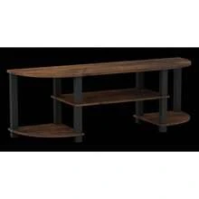 Modern Wide TV Stand, MDF Entertainment Unit With Storage For Living Room - Rustic Brown - View 3