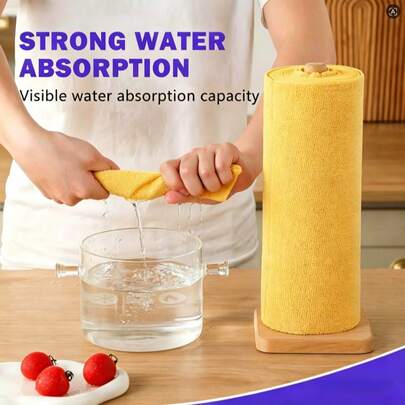 20/75 Rolls Of Microfiber Cleaning Cloths, Reusable Rags, Household Kitchen Cle…