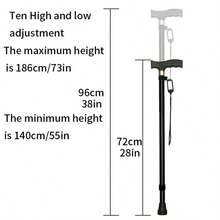 Telescopic Aluminum Alloy Lightweight Hiking Poles, Multi-Function Non-Slip Adjustable Height Walking Sticks, Suitable For Hiking, Climbing, Travel, Unisex, Fits Different Heights, For Camping - Telescopic Single Leg - View 6