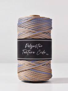 1pc 5mmTwo-Tone Polyester Texture Code Braided Cord, Durable Macrame Rope For DIY Plant Hangers, Bags & Bohemian Decor - Multicolor - View 8