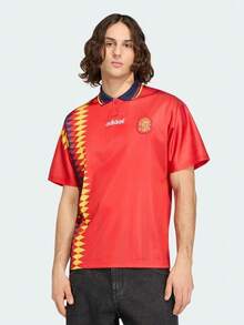 Adidas Unisex Sports Performance SPAIN HOME JERSEY 1994 Spain National Team 1994 Retro Football Casual Culture Short Sleeve Jersey JN3707 - Red - View 3