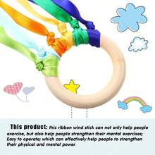 1/2/4pcs Ribbon Set, Including Dance Ribbons, Hand Kites, Throwable Wands With Wooden Rings, Ribbons, Birthday Sashes. Suitable For Wedding, Bride, Bachelorette, Bridesmaid, Wedding Decor, Bachelorette Party Supplies, And Wedding Ribbons. - Multicolor - View 3