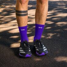 Adult Polyamide Running Socks With 3D Cuff, Breathable, Thermal Comfort, High Performance, Spinning, Cycling - Purple - View 2