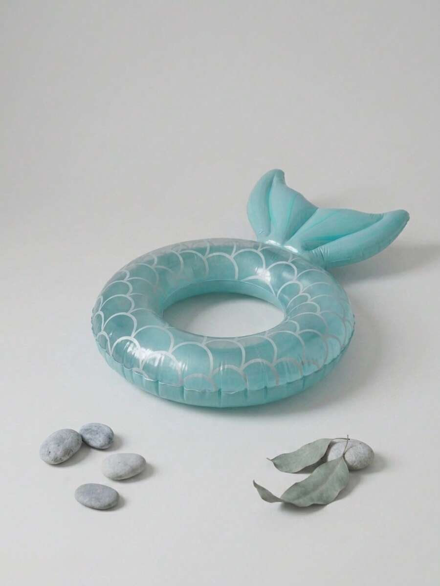 Mermaid Tail Inflatable Pool Float - Donut Shaped With Mermaid Tail, Available In Green And Pink, Family Fun Summer Water Toy Suitable For Children And Adults, Beach & Pool Party Floats