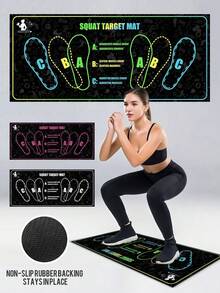 Multifunctional Squat Mat With Foot Position To Prevent Knee Injuries Thickened Base Anti Slip Squat Mat For Pilates Lovers Aesthetic Workout Squat Pad Suitable For Apartment Floor Exercises Home Exercise Pilates Gym Workout Equipment Work Out - Step Pad - View 2