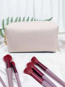 1pc Personalized Leather Jewelry Organizer Bag, Personalized Makeup Bag, Bridesmaid Invitation Gift, Travel Toiletry Bag, Customized Embroidered Name Storage Bag, Handbag, Essential For Bride-To-Be, Travel Makeup Bag - Multicolor - View 13