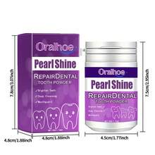 50g Purple Tooth Cleaning Powder + 50g Tongue Cleaning Set, Gentle Cleaning Teeth Yellow Stains Tooth Cleaning Powder, Tongue Cleaning Oral Care Fresh Breath - Mint - View 6