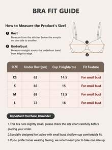 [Suitable For Small Bust] 2pcs/Set Daily Comfortable Wireless Seamless Support T-Shirt Bra - Multicolor - View 6