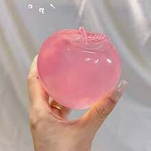 1pc Stress Relief Green Apple Fingertip Toy, Moldable Slow Rebound Apple Stress Ball, Party Favor - A - View 12