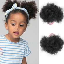 4 Inch Pink Ponytail Hair Extension, Afro Curly Synthetic Hair, 1 Pair - 彩色 - 查看 2