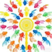 14pcs Set - Realistic Goldfish Floating Set With Fish Tail Decor, Made Of Lifelike Plastic Material, Suitable For Indoor/Outdoor Use, No Battery Required, Perfect Accessory For Summer Pool Party Or Bathtub Entertainment - A - View 3