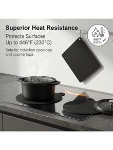 5pcs/Set Induction Cooktop Protective Mats, Heat-Resistant Silicone Stove Covers, Wear-Resistant Non-Slip Countertop Pads, Suitable For Kitchen Cooking And Baking - Multicolor - View 10