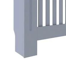 vidaXL Cache-radiateur anthracite 152 x 19 x 81 cm, cache-radiateur rectangulaire moderne pour la maison, protection thermique décorative, conception robuste, salon - Gris anthracite - Voir 8