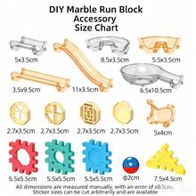 Large Size Interlocking Pull-Out Block Building Toys, Children's Assembly Plastic House Educational Toy; Slide Ball Block Children's Assembly Maze Slide Marble Educational Gift Box Toy - Multicolor - View 6