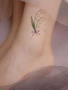 30pcs/Pack Colorful Floral Temporary Tattoo Stickers, Tulip, Rose, Sunflower And Patterns, Waterproof Tattoo Stickers For Women, Arm And Body Tattoo Art - Multicolor - View 4