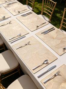 1-8 Stück rechteckige minimalistische PVC Tischsets, waschbar, leicht zu reinigen, abwischbar, rutschfest, Esszimmertischsets, Süße Träumerei, elegante Tischsets, Esszimmertischdekor, Küchentischmatten, Hochzeitsdekoration - Verschiedenfarbig - Übersicht 11