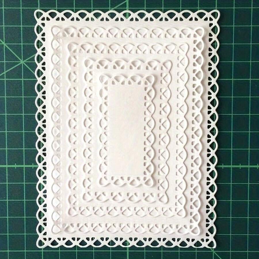1 cái khuôn cắt kim loại khung hình chữ nhật, phù hợp cho trang trí scrapbook DIY, dập nổi cắt, mẫu làm thiệp chúc mừng, phù hợp làm album ảnh, thiệp, dụng cụ làm thiệp thủ công