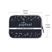 Popfeel All-In-One Makeup Kit, Includes Eyeshadow, Lipstick, Lip Gloss, Face Makeup & Eye Tools, Long-Wearing Cosmetic Set With Portable Bag, Beginner-Friendly For Daily Travel Makeup Looks - Brown - View 6
