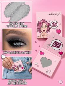 MISSLYN 1pc I'm Hot Solid Color Eyeshadow, High Pigment Long-Lasting Easy To Blend, Matte Glitter Multi-Dimensional Effect, Mini Portable Soft Texture, Vegan Cruelty-Free, Y2K Party Travel Makeup, Holiday Gift, Campus Fashion - #10 Cement Gray - View 4