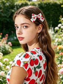 10pcs/2pcs Back To School Stylish Stationery Bow Hair Clips, Colorful Cute Bow Barrettes, Teacher's Day, Hair Accessories Gift For Girls Teens Daily School Wear - Multicolor - View 2